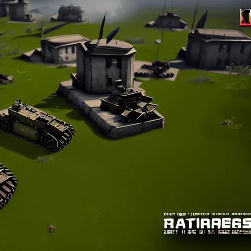 Image similar to nazi rts game, ps 5 screenshot, isometric view, third person gameplay, 3 d render, cryengine, highly detailed