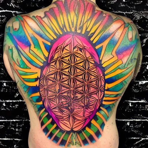 sacred geometry tattoo color