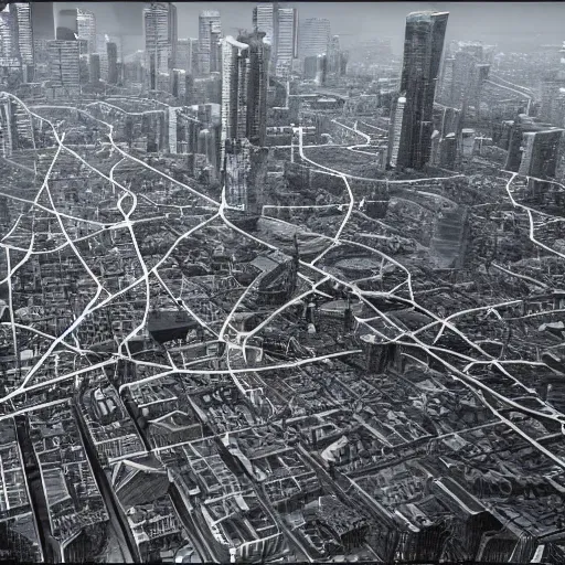 Image similar to complex city