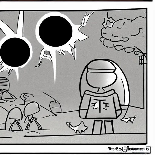 Image similar to storyboard about an alien invasion