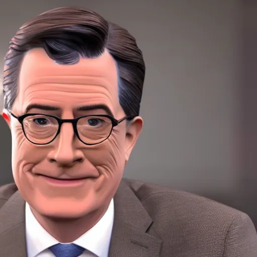 Prompt: stephen colbert face in a clear beer stein, 8 k, ultra realistic details