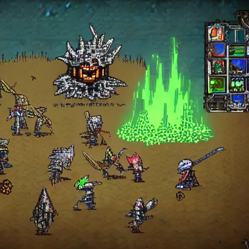 Prompt: dark souls in the style of terraria the game