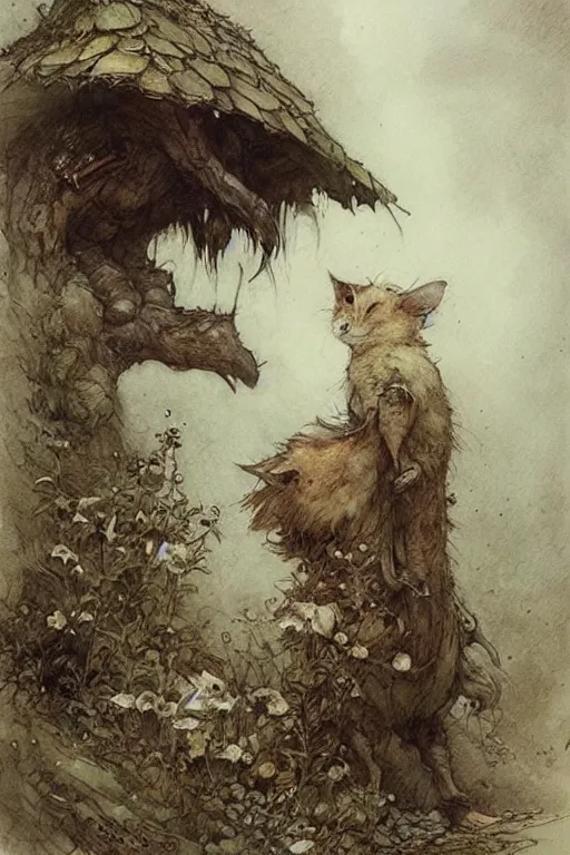 Image similar to ( ( ( ( ( hobbiton!!!!!. muted colors. ) ) ) ) ) by jean - baptiste monge!!!!!!!!!!!!!!!!!!!!!!!!!!!