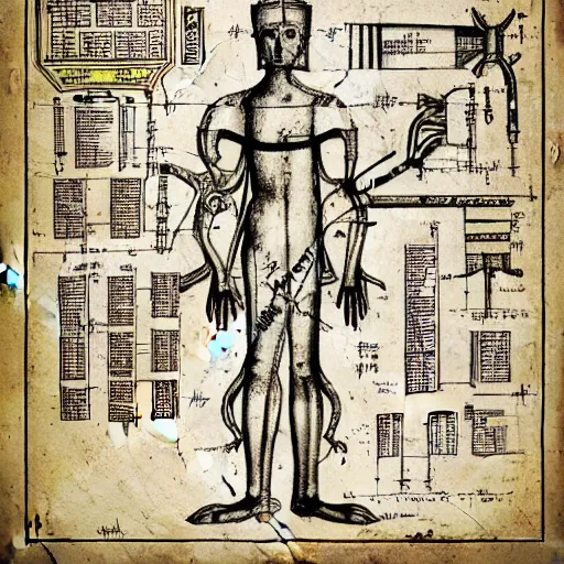 Prompt: medieval medical schematics, high detail posters, line art 4 k