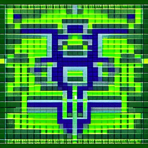 Image similar to a procedural pixel art by xpqzl