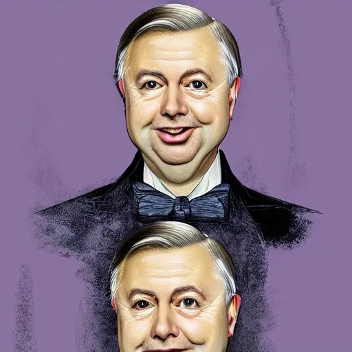 Prompt: portrait of lindsey graham dressed like a court jester. highly detailed, digital painting, cinematics, hyper realistic. dark retrowave. by stanley lau, villeneuve