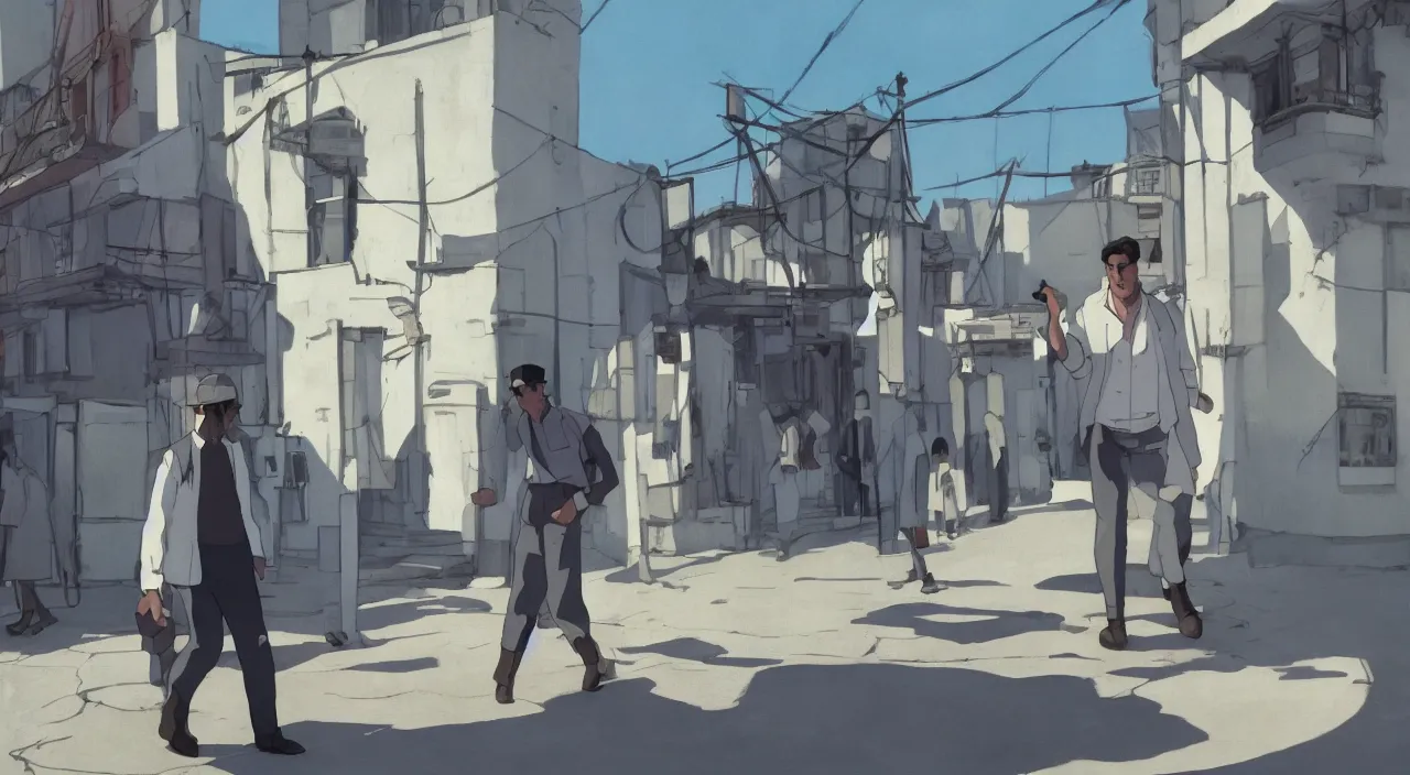 Prompt: ernest shackleton in a crisp white linen shirt and slacks, leather boots, walking in a cuban street, 1 9 0 0, genndy tartakovsky, atey ghailan, goro fujita, studio ghibli, rim light, mid morning lighting, clear focus, very coherent