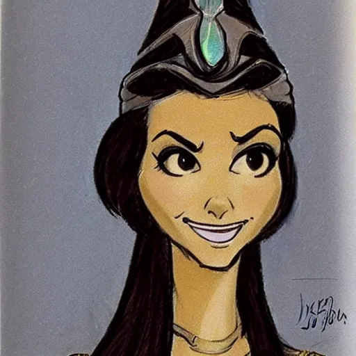 Image similar to milt kahl sketch of victoria justice as princess padme from star wars episode 3