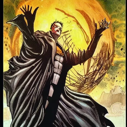 Image similar to the sandman comic book art, dream, epic