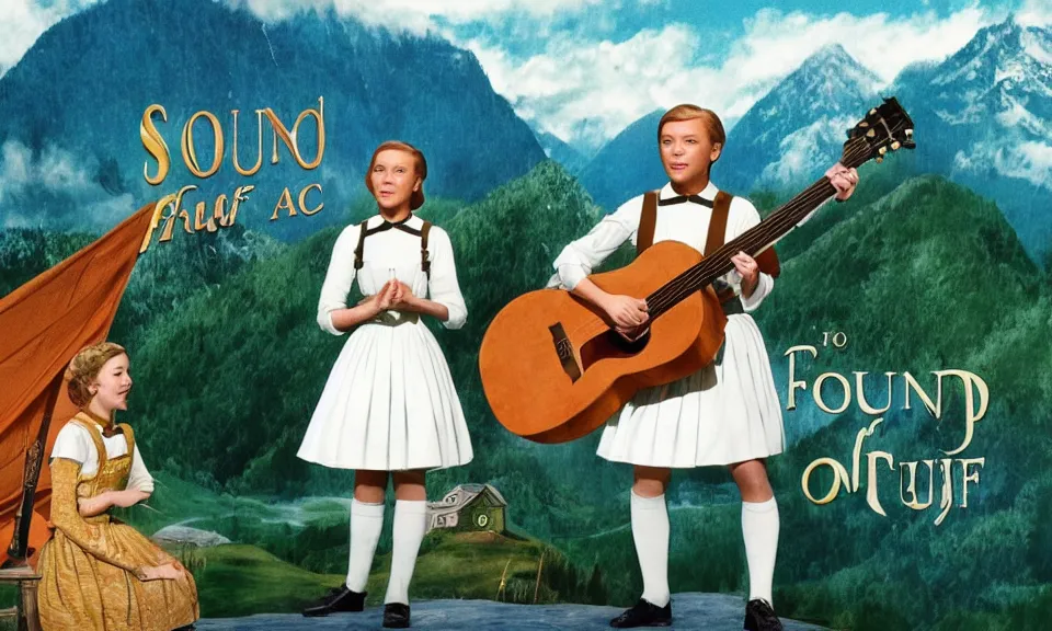 Image similar to Sound of music movie but in the future