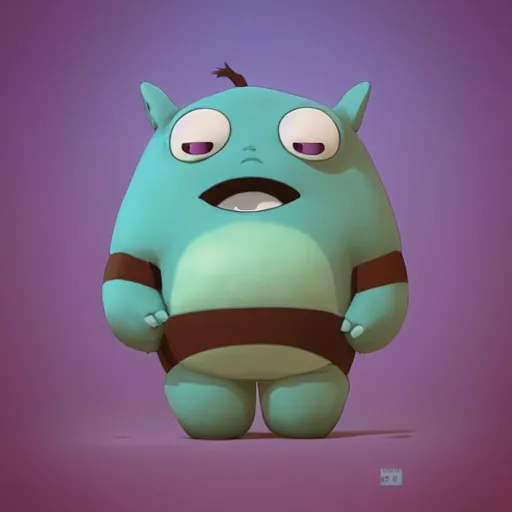 Prompt: “ cute small happy kawaii chibi boulder troll with a mustache, studio ghibli, 9 0 s, 4 k, digital art, octane render, transparent background ”