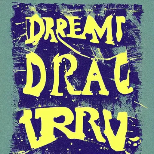 Image similar to t shirt design that says! dream, typography