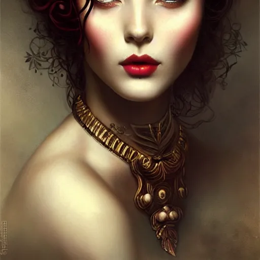 Image similar to beautiful lady, art by tom bagshaw