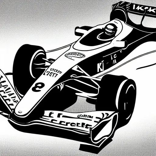 Image similar to illustration of formula one car by kienan lafferty knkl