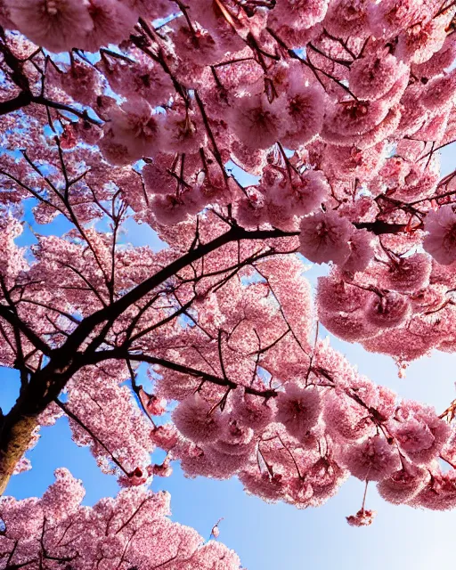 Prompt: stylized highly ornate baroque cherry blossoms soft daylight 8k high angle shallow depth of field