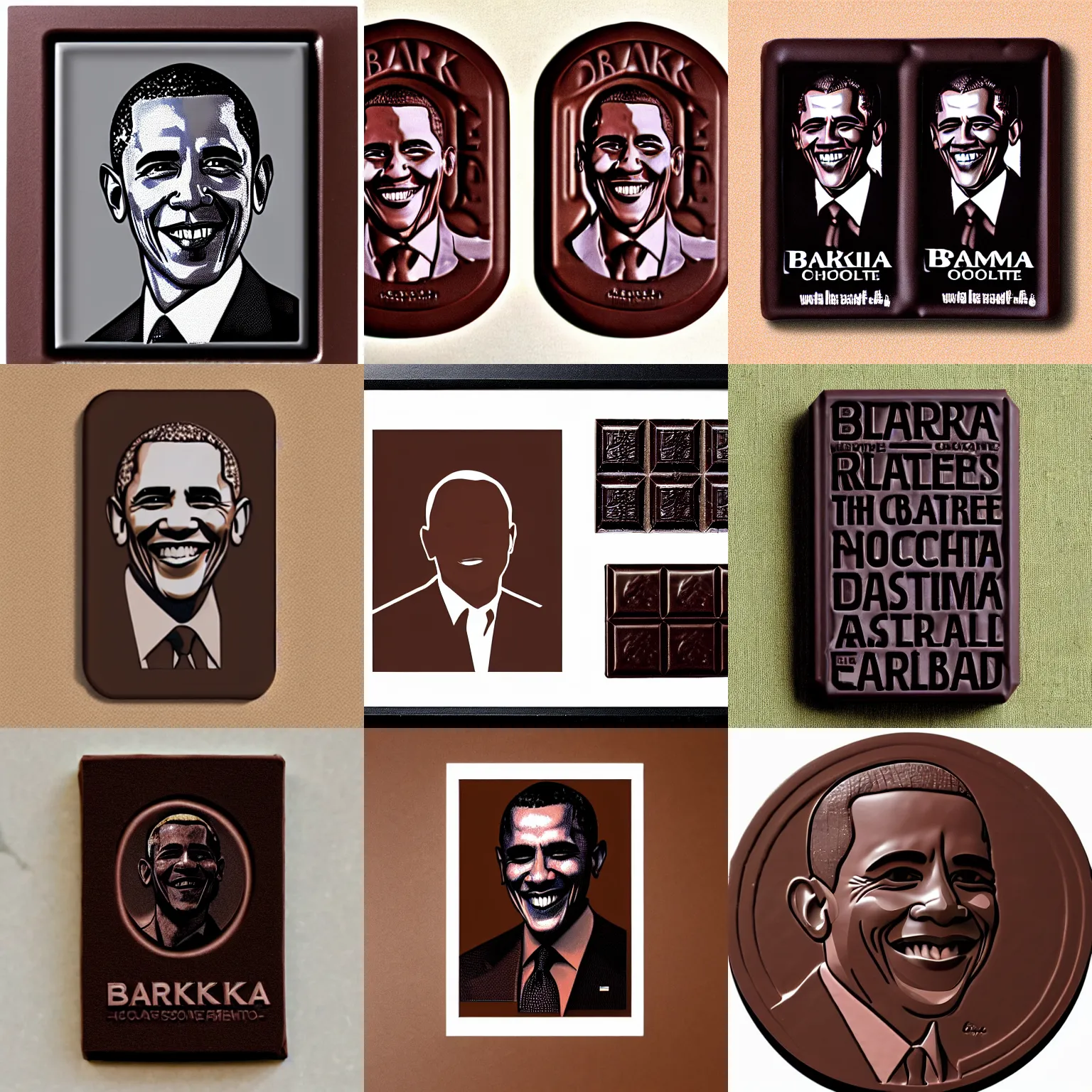 Image similar to dark chocolate emboss relief of barak obama
