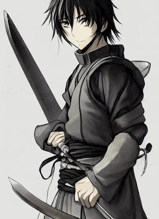portrait of the simple swordsman, anime fantasy | Stable Diffusion | OpenArt