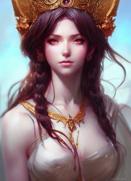 Image similar to goddess of love, highly detailed, artgerm, cushart krenz, zeronis, trending on artstation, soft light, sharp edges, illustration, character design, concept art