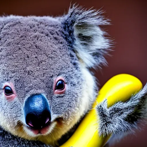 Prompt: a surreal photo of a very rare koala with yellow hair