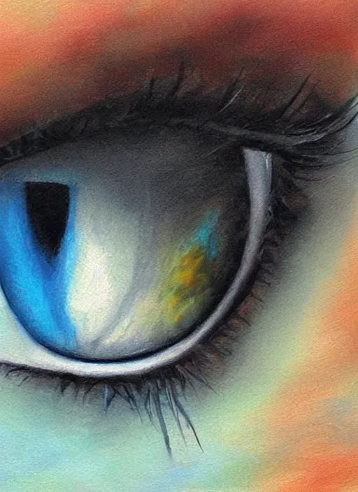 Image similar to portrait of a stunningly beautiful eye, art by * * * * * * * * * * * *