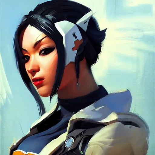 Prompt: greg manchess portrait painting of yuffi as overwatch character, medium shot, asymmetrical, profile picture, organic painting, sunny day, matte painting, bold shapes, hard edges, street art, trending on artstation, by huang guangjian and gil elvgren and sachin teng