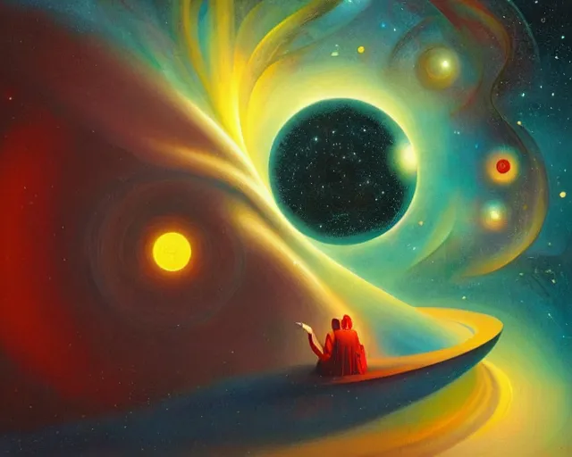 Prompt: workings of the universe a cosmology quest a mental state, extremely beautiful, a dazzling closeup simple vector pop surrealism vector colorful display of beauty, by greg rutkowski and rafal olbinski