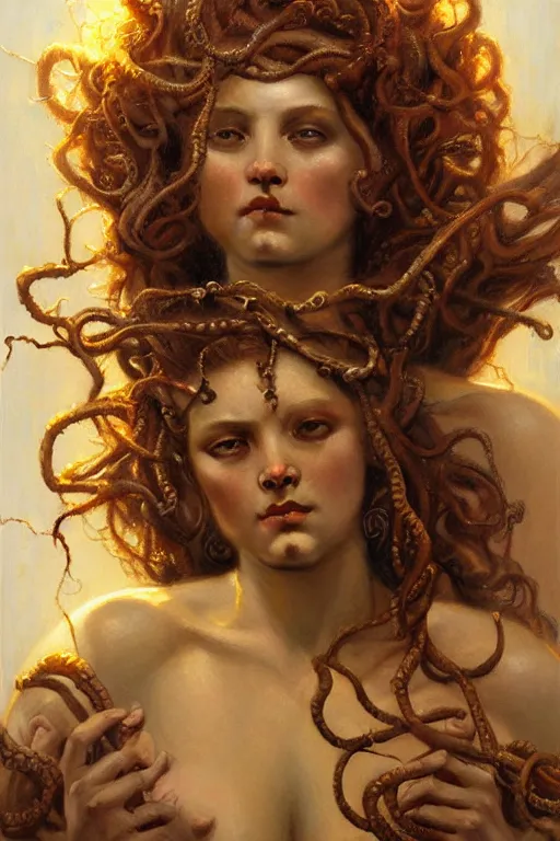 Image similar to medusa, highly detailed painting by gaston bussiere, craig mullins, j. c. leyendecker 8 k