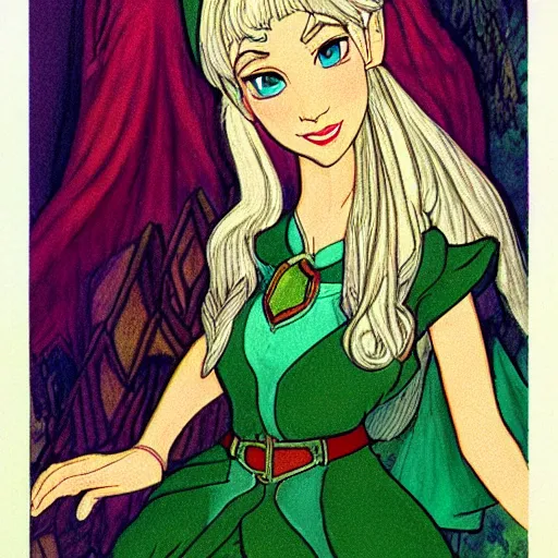 Image similar to elf princess portrait by Don Bluth