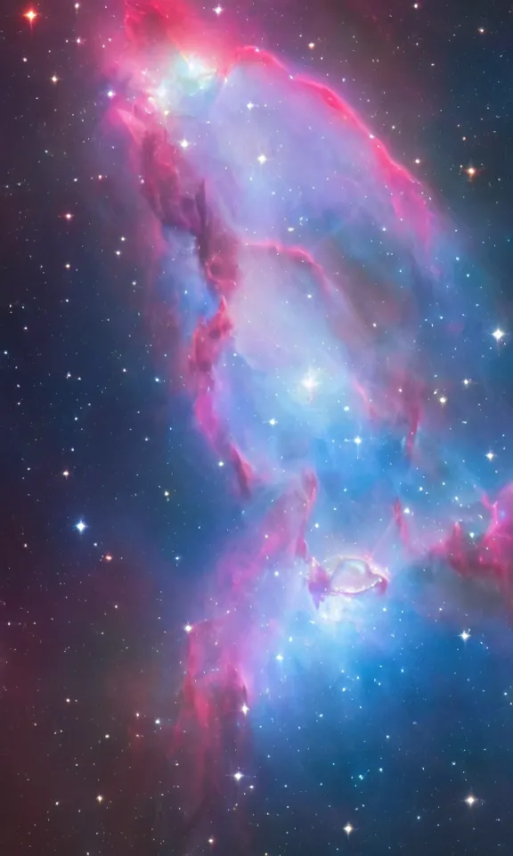 Prompt: photo of a beautiful nebula, taken by hubble space telescope, 4k