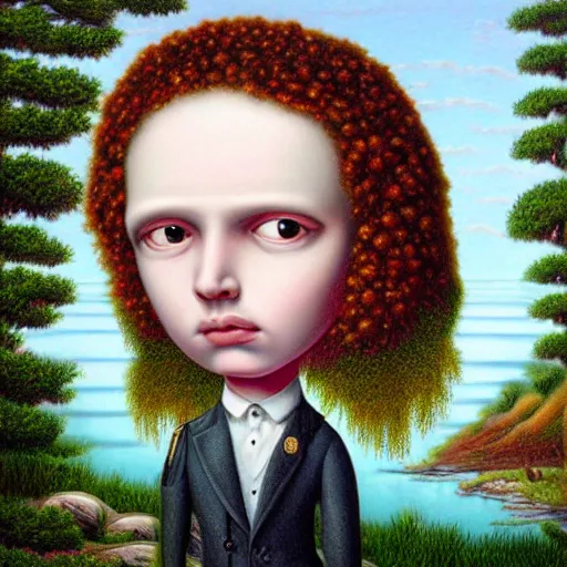 Image similar to a portrait of a god in a scenic environment by mark ryden