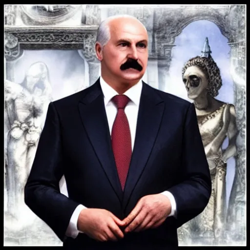 Image similar to Alexander Lukashenko wearing a suit and tie in Gothic III, Gothic III graphics