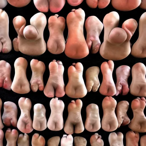 Image similar to wall of beautiful feet