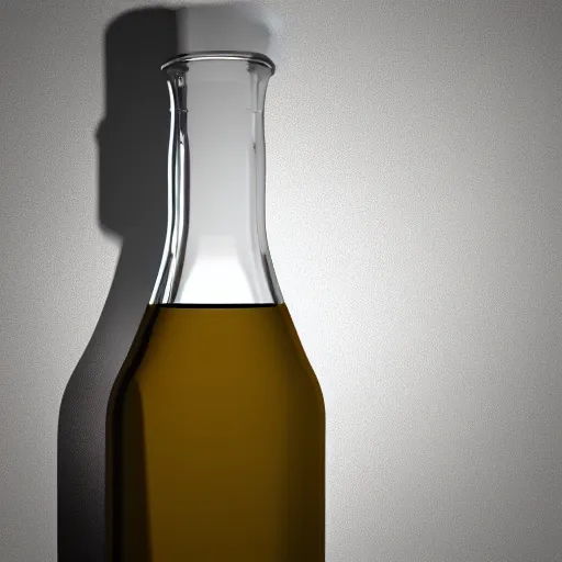 Prompt: octane render of a bottle containing liquid earth