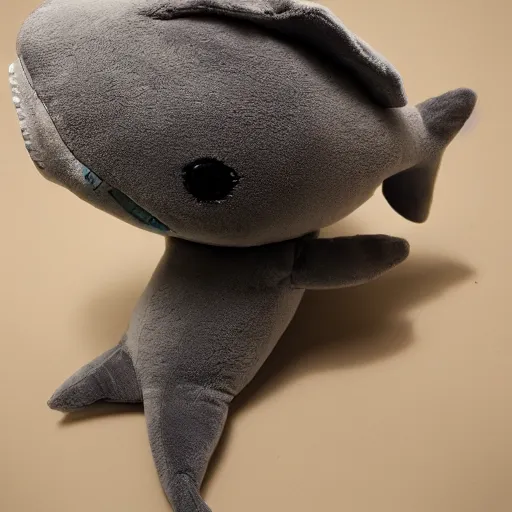 Image similar to A happy dolphin, plush doll, 8k