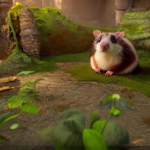 Prompt: ferret as lord of hampstershire hyper real, 8k, colorful, 3D cinematic volumetric light, atmospheric light
