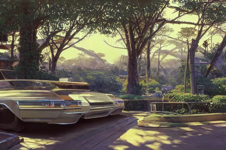 Image similar to natural landscape, painting by syd mead, highly detailed, soft lighting, 8 k resolution, oil on canvas, architectural magazine, beautiful detailed, insanely intricate details, artstation trending