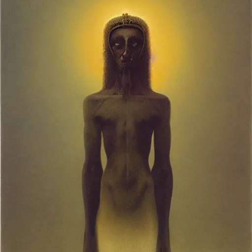 Prompt: king by Zdzisław Beksiński, oil on canvas