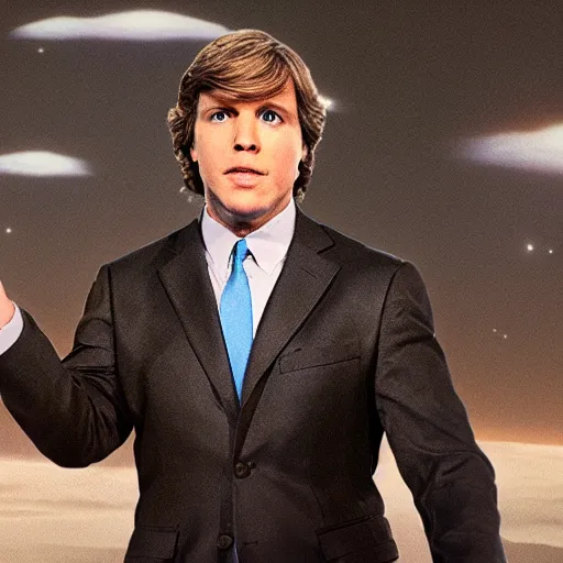 Prompt: Tucker Carlson as Luke Skywalker