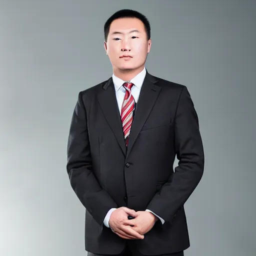 Image similar to photograph of mongoloid businessman, professional profile photo