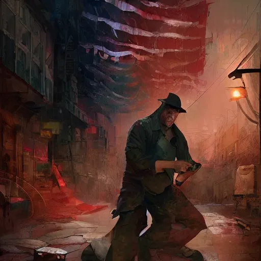 Image similar to steven seagal bandaged and wounded, digital painting, artstation, concept art, smooth, sharp focus, illustration, whimsical background by marc simonetti, artwork by liam wong, patriotic, detailed