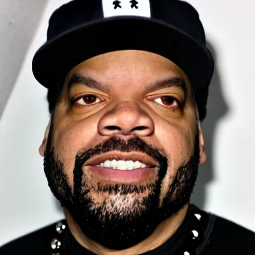 Image similar to ice cube as a muppet,