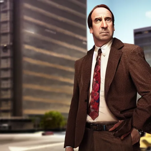 saul goodman as a GTA style character on a loading | Stable Diffusion