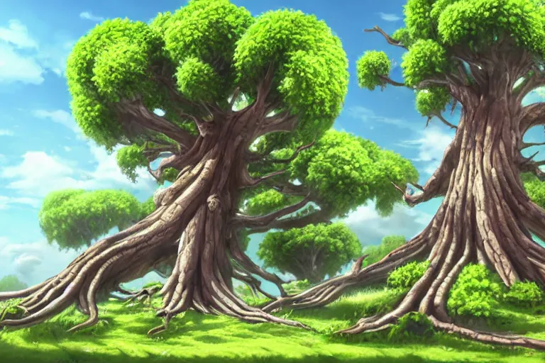 Prompt: Fantastic tree, one piece, concept art, 4K, detailed, high quality