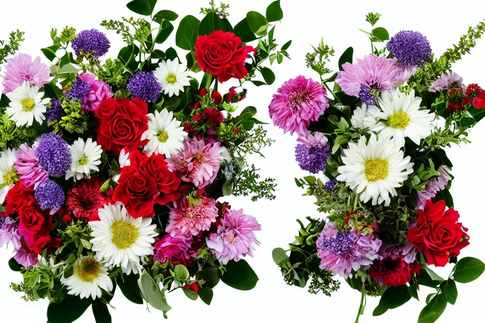 Image similar to a bouquet of flowers on a white background