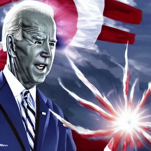 Image similar to Joe Biden as an epic anime warrior, 4k