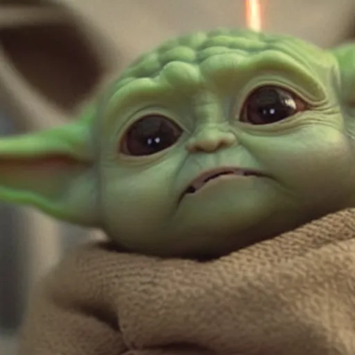 Prompt: a film still of baby yoda's son as a baby in star wars realistic, detailed