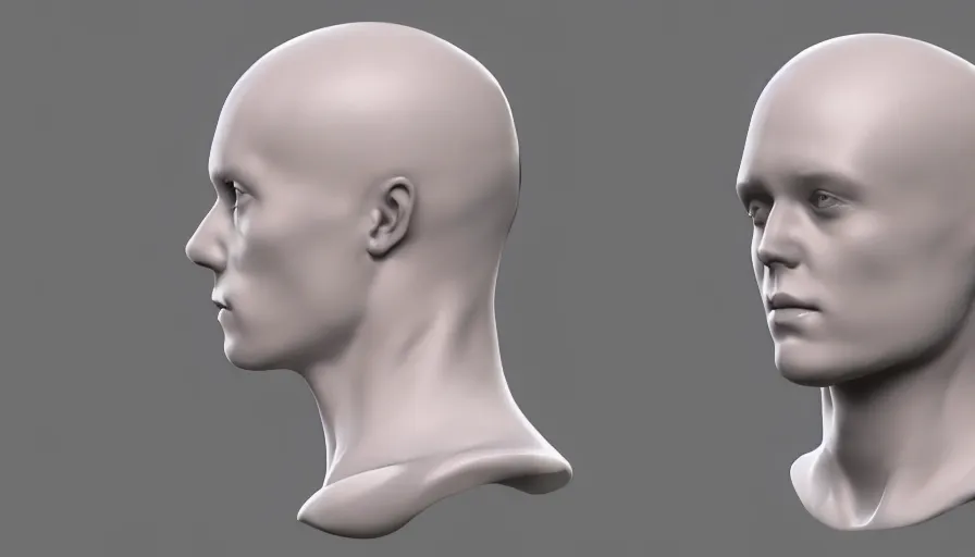 Prompt: human body and head, sss, pbr material, refraction, pale skin