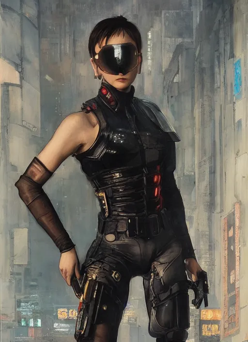 Image similar to chun li doing backflip. cyberpunk police trooper in a military vest ( blade runner 2 0 4 9, cyberpunk 2 0 7 7 ). orientalist portrait by john william waterhouse and james gurney and theodore ralli and nasreddine dinet, oil on canvas. cinematic, hyper realism, realistic proportions, dramatic lighting, high detail 4 k