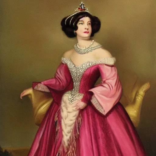 Prompt: anja taylor joy as a young queen dressed in splendid regality