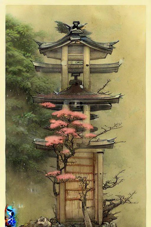 Image similar to ( ( ( ( ( 1 9 5 0 s japanese shrine. muted colors. ) ) ) ) ) by jean - baptiste monge!!!!!!!!!!!!!!!!!!!!!!!!!!!